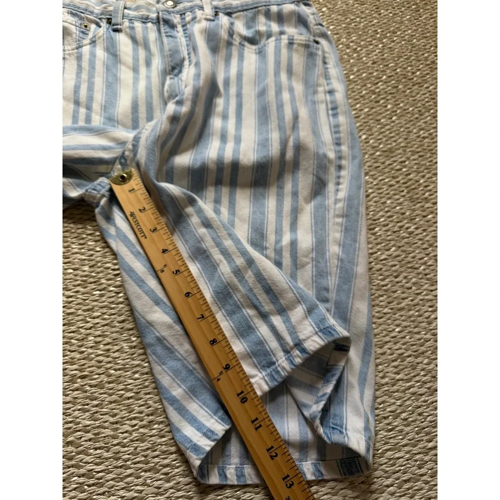 Vintage EXP Jeans Express Striped High Waisted Denim Shorts jorts‎ street wear